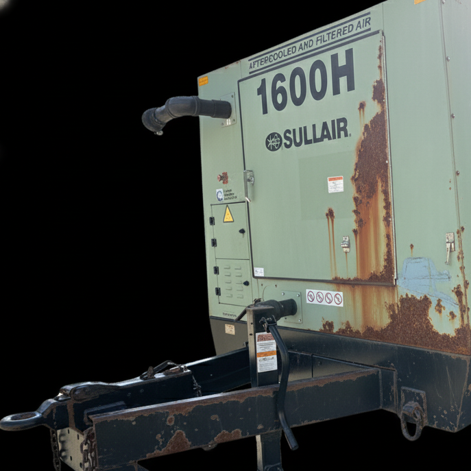 A beat up Sullair 1600 compressor