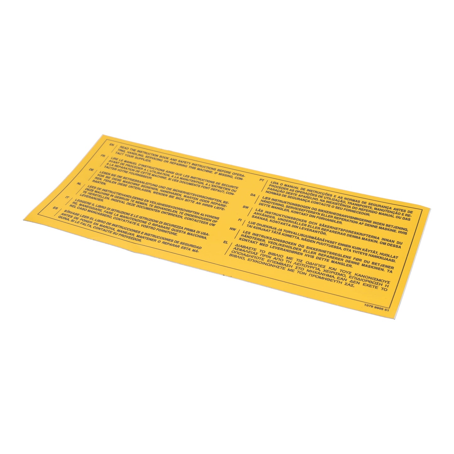 INSTRUCTION LABEL